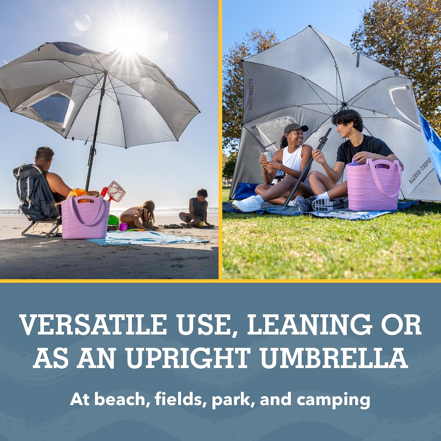 Sport-Brella Premiere UPF 50+ Umbrella Shelter with Patented Side Panels and Tilt Mechanism, Heavy-Duty 1.25 Inch Center Pole, Auger Anchor for Sand and Grass - Image 3
