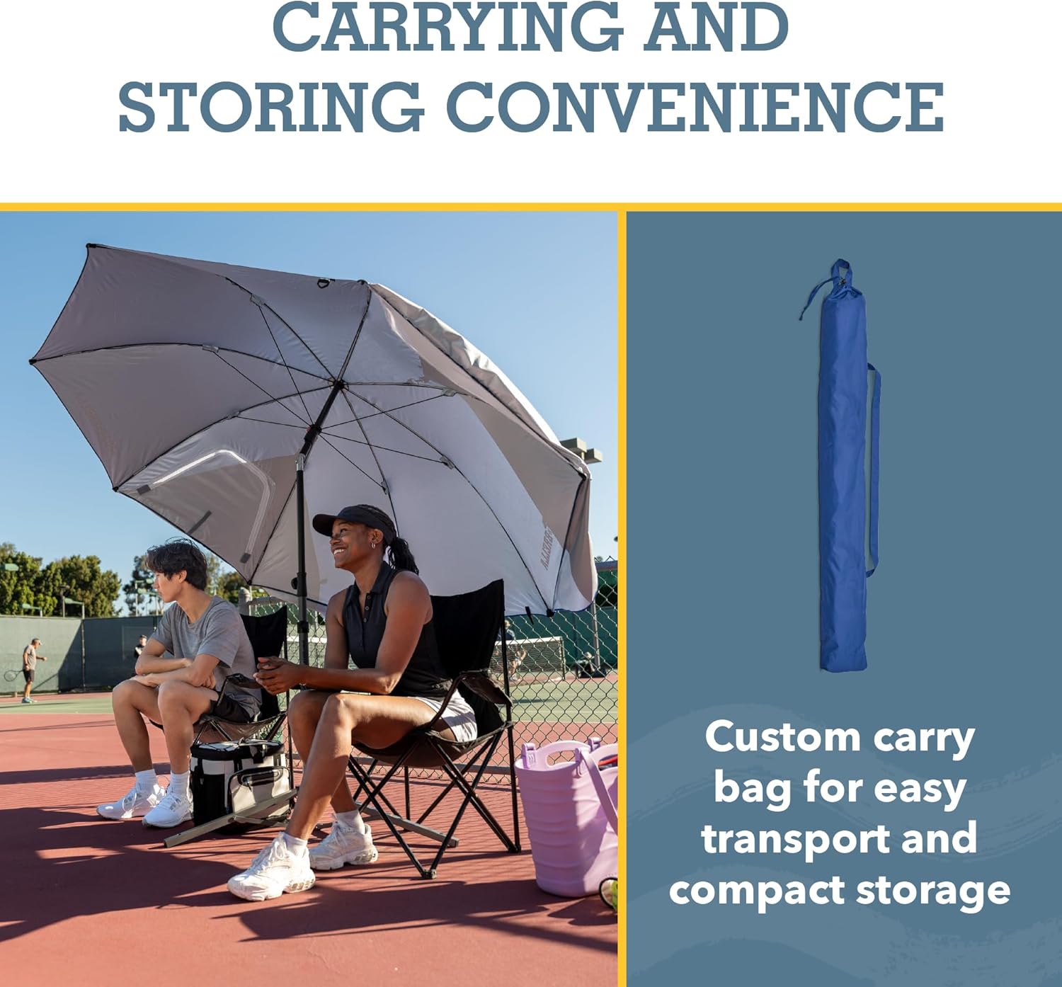 Sport-Brella Premiere UPF 50+ Umbrella Shelter with Patented Side Panels and Tilt Mechanism, Heavy-Duty 1.25 Inch Center Pole, Auger Anchor for Sand and Grass - Image 6
